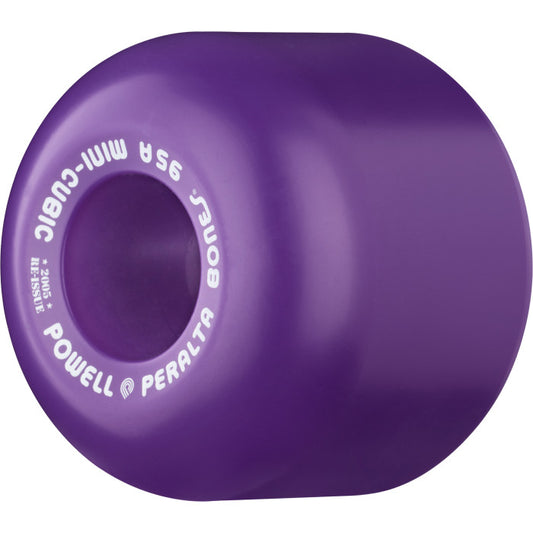 Powell Peralta Mini-Cubic Skateboard Wheels 64mm 95a - Purple (4 pack)