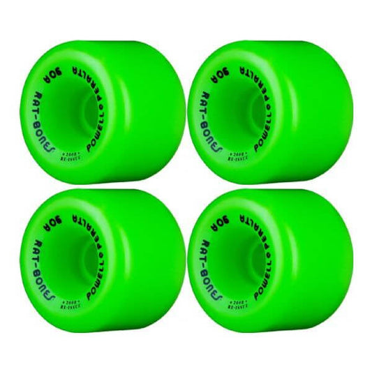 Powell Peralta Rat Bones Skateboard Wheels 60mm 90a - Green (4 pack)