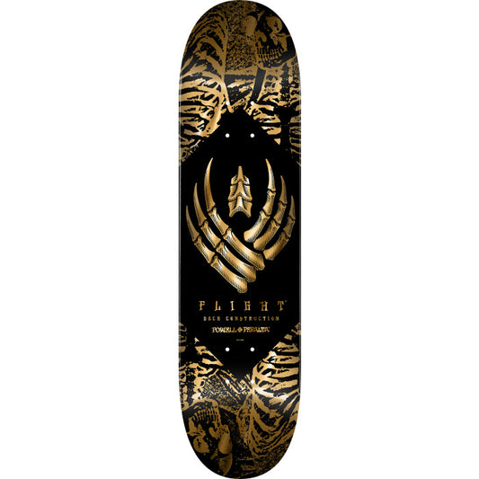 Powell Peralta Skeleton Gold Foil FLIGHT Skateboard Deck - 8.63" K26