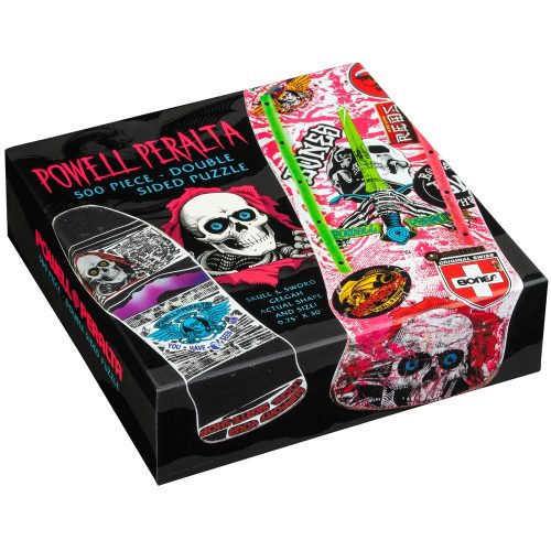 Powell Peralta Skull and Sword Geegah Pink 500 Piece Puzzle