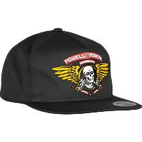 Powell Peralta Winged Ripped Snapback Hat Black