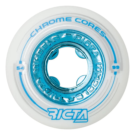 RICTA 54MM CHROME CORE WHITE 99a WHEELS