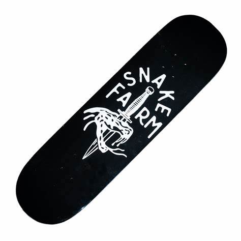 SNAKE FARM BOOM STICK WHITE / BLACK DECK - 8.5"