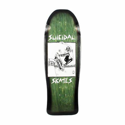 SUICIDAL SKATES POOL SKATER 80s REISSUE DECK - 10.125 x  30.325"