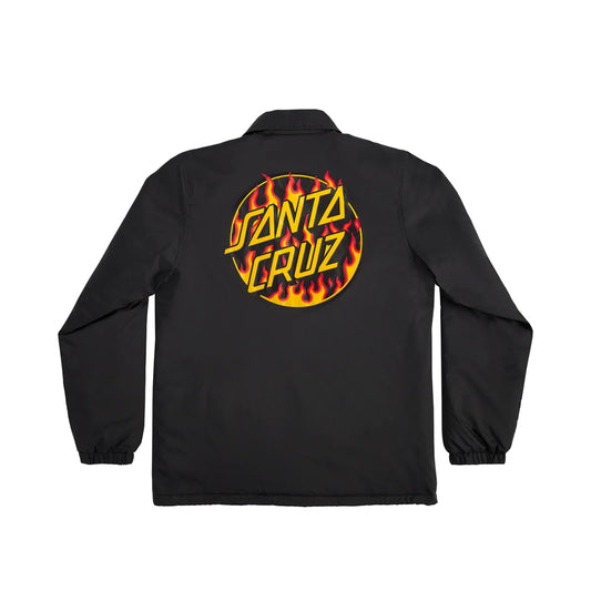 THRASHER FLAME DOT COACH BLACK JACKET