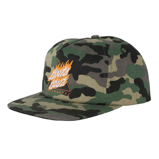 Santa Cruz Flame Not a Dot Camo Snapback Hat