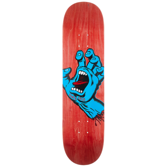 Santa Cruz Red Screaming Hand Deck 8.0