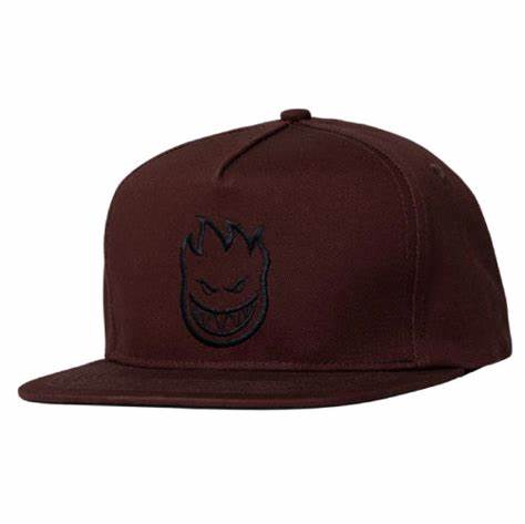 Spitfire Bighead Snapback Hat Dark Red/Black