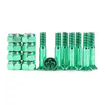 Standard 1" Philips Anodized Green Hardware Set
