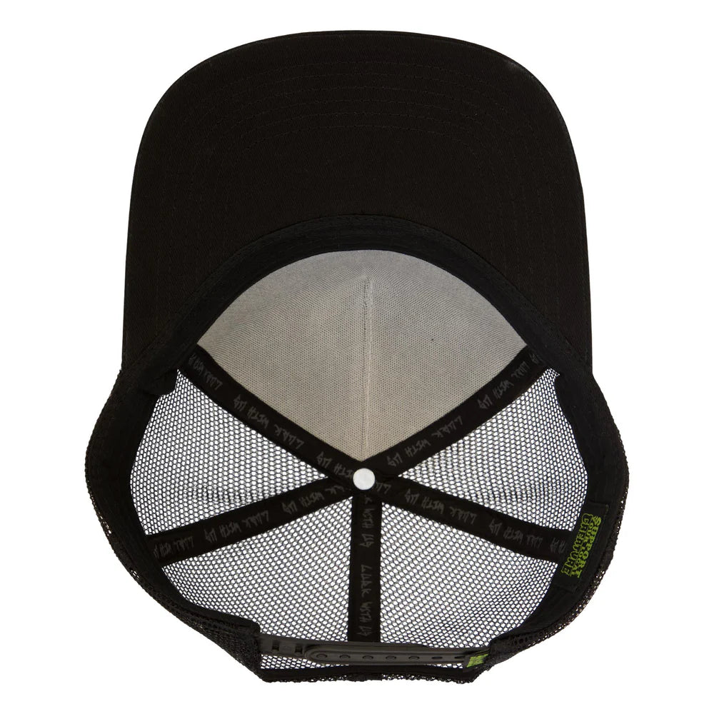 Bonehead 2 Relic Mesh Trucker Structured Hat Green Creature