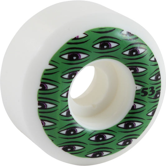 TOY MACHINE ALL SEEING 53mm White / Green 99a Wheels