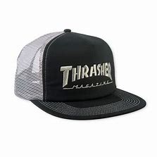 Thrasher Embroidered logo Black/Grey Adjustable Mesh Hat