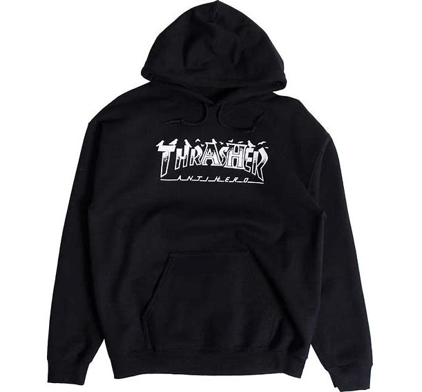 Thrasher X Anti-Hero Pigeon Mag Hoodie Black