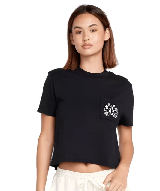 Volcom Pocket Dial Women's Black T-Shirt