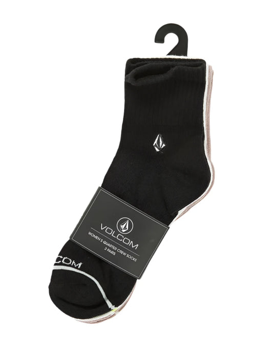 VOLCOM THE NEW CREW 3PK ASSORTED COLORS SOCKS