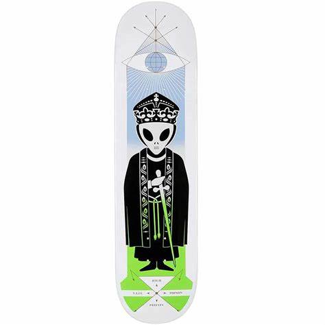 Alien Workshop High Priest Yaje Popson 8.0 Skateboard Deck White Dipped