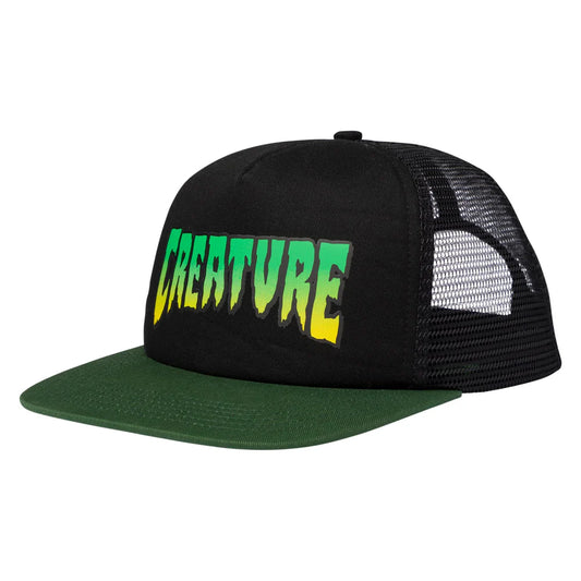 Creature Logo Mesh Trucker Hat Black/Green