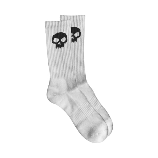 Zero Skull white Crew Socks