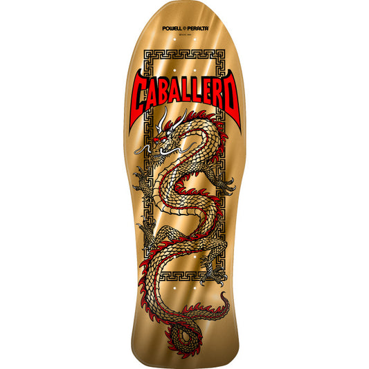 Powell Peralta Steve Caballero Chinese Dragon Reissue Skateboard Deck Gold Foil